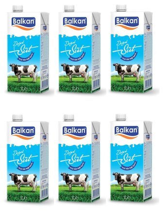 Balkan Yarım Yağlı Laktozlu Sade İnek Süt 6x1 lt