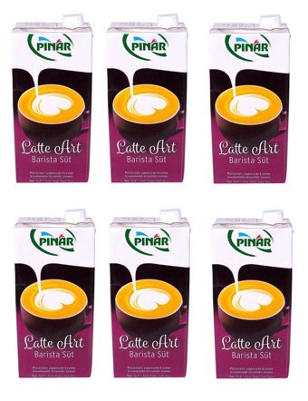 Pınar Latte Art Laktozlu Sade İnek Süt 6x1 lt