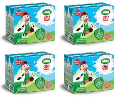 Sütaş Yağlı Laktozlu Sade İnek Süt 24x180 ml