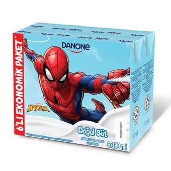 Danone Yarım Yağlı Laktozlu Sade İnek Süt 6x180 ml
