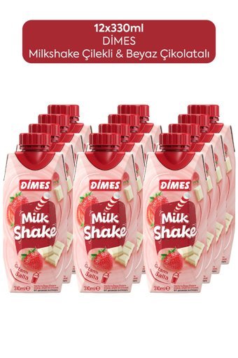 Dimes Milkshake Laktozlu Çikolatalı-Çilekli İnek Süt 12x310 ml