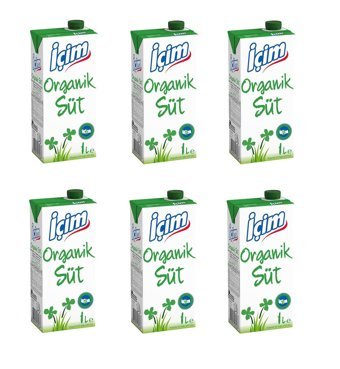İçim Organik Laktozlu Sade İnek Süt 6x1 lt