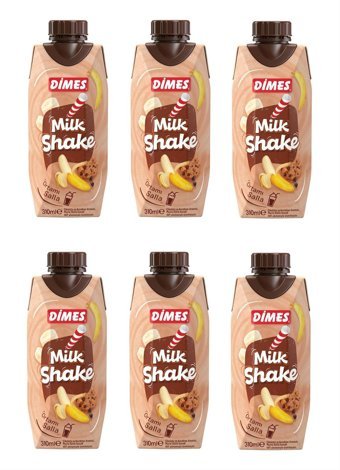 Dimes Milkshake Laktozlu Muzlu-Kurabiyeli İnek Süt 6x310 ml