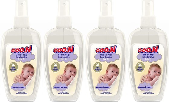 Goon Ekstra Sensitive-Hassas Organik Zeytinyağlı Hipoalerjenik Bebek Masaj Yağı 4x200 ml
