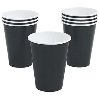 Partioutlet 8 Oz Karton Bardak 8'li Siyah