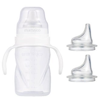 Mamajoo Akıtmaz Kulplu 9+ Ay 270 ml Alıştırma Bardağı Beyaz + İki Adet Bardak Ucu