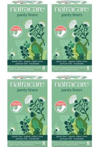Natracare Anatomik Şekilli Organik 4 Adet 30'lu Günlük Ped