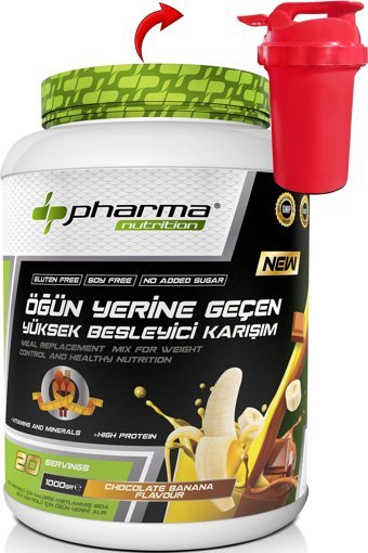 Pharma Nutrition Muz-Çikolata Whey Protein Tozu 1 kg + Shaker Hediyeli