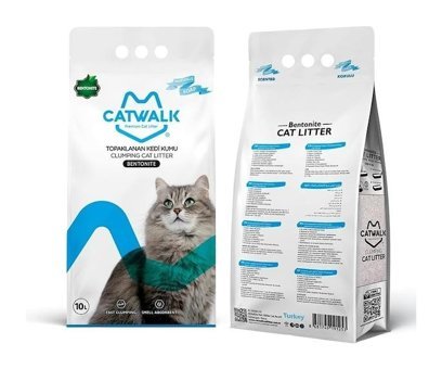 Catwalk Marsilya Sabunu Kokulu Topaklanan İnce Taneli Bentonit Kedi Kumu 10 lt