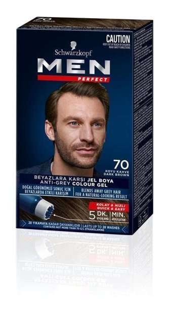 Schwarzkopf 70 Koyu Kahve Jel Erkek Saç Boyası 80 ml