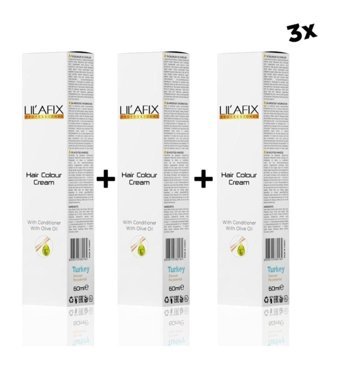 Lilafix 6.11 Yoğun Küllü Koyu Kumral Organik Amonyaksız Vegan Krem Saç Boyası 3x60 ml