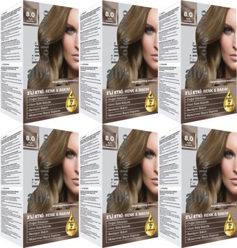 Alix 8.0 Açık Kumral Krem Saç Boyası 6x50 ml