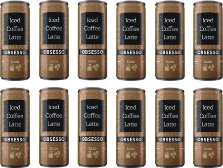 Obsesso Sütlü Latte Soğuk Kahve 12x250 ml