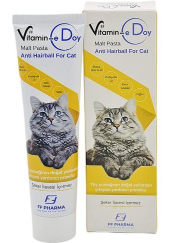 Vitamin-e Doy Multivitamin Tüy Yumağı Önleyici Yetişkin Kedi Vitamini Macun 100 gr