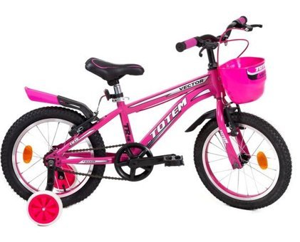 Totem Vector 16 Jant 1 Vites 3 Yaş Pembe Çocuk Bisikleti