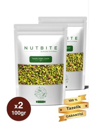 Nutbite Boz Taze Gaziantep Yöresi Tane Antep Fıstığı 2x100 gr