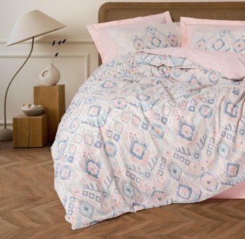 Cotton Box Ethnic Pamuklu 4 Mevsim 200 x 220 cm Desenli Çarşaflı Çift Kişilik Nevresim Takımı Çok Renkli