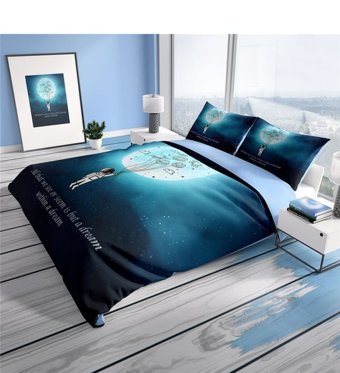 Monohome Gece Mottom Pamuklu 4 Mevsim 200 x 220 cm 3D Desenli Çarşaflı Çift Kişilik Nevresim Takımı Çok Renkli