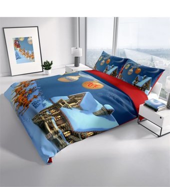 Monohome NY Wish Pamuklu 4 Mevsim 200 x 220 cm 3D Dijital Baskı Çarşaflı Çift Kişilik Nevresim Takımı Çok Renkli