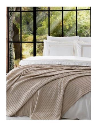 Özdilek Natural Breeze Pamuklu 4 Mevsim 200 x 220 cm Desenli Çarşaflı Çift Kişilik Nevresim Takımı Bej
