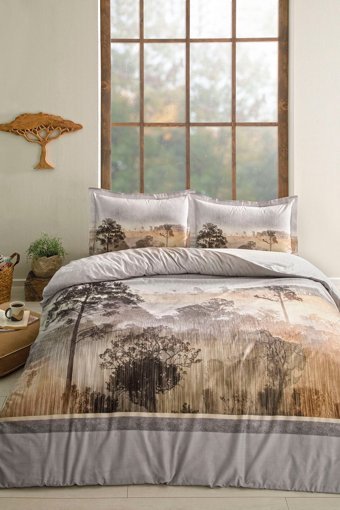 Özdilek Scenery Pamuklu 4 Mevsim 220 x 240 cm Karışık Desenli Çarşaflı Çift Kişilik Nevresim Takımı Çok Renkli