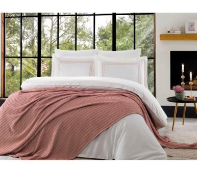 Özdilek Natural Breeze Decorose Pamuklu 4 Mevsim 200 x 220 cm Desenli Çarşaflı Çift Kişilik Nevresim Takımı Rose Gold