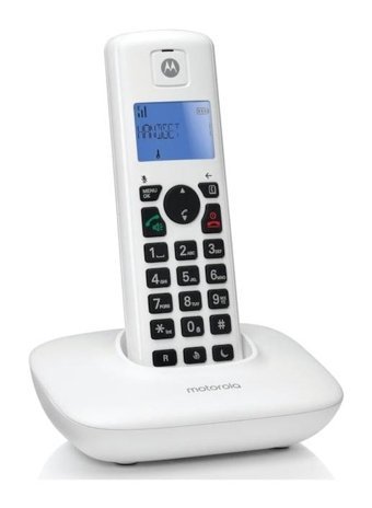 Motorola T401+ IP Tek Ahizeli Ekranlı Kablosuz Telsiz Telefon Beyaz