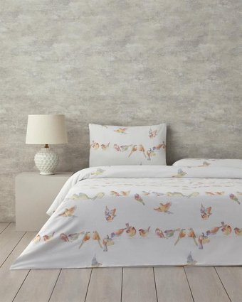 English Home Pamuk 160x220 cm Çarşaflı Lastikli Tek Kişilik Nevresim Takımı Yeşil