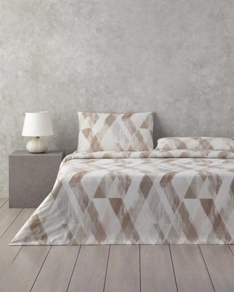 English Home Pamuk 160x220 cm Çarşaflı Lastikli Tek Kişilik Nevresim Takımı Ekru