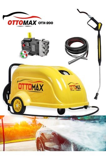 Ottomax Otx-200 5000 W Tekerlekli 200 bar Elektrikli Basınçlı Yıkama Makinesi