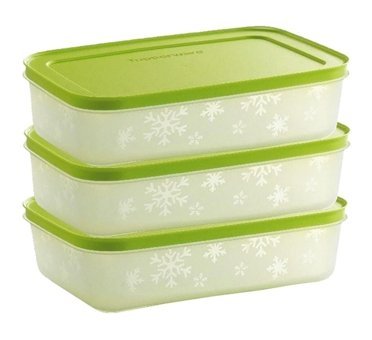 Tupperware Alaska Dikdörtgen Plastik Saklama Kabı 3'lüx1 lt