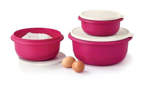 Tupperware Yuvarlak Plastik Saklama Kabı 3'lüx