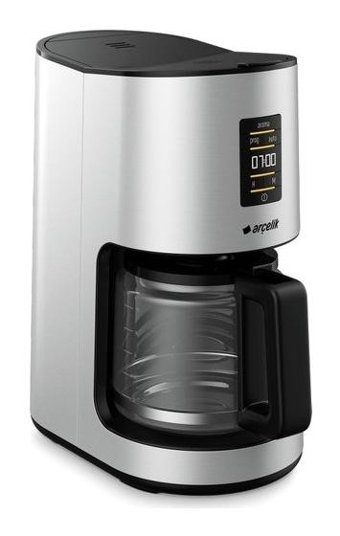 Arçelik K8580 Zaman Ayarlı Paslanmaz Çelik Filtreli Karaf 1.25 lt Hazneli 10 Fincan Kapasiteli 1000 W Inox Filtre Kahve Makinesi