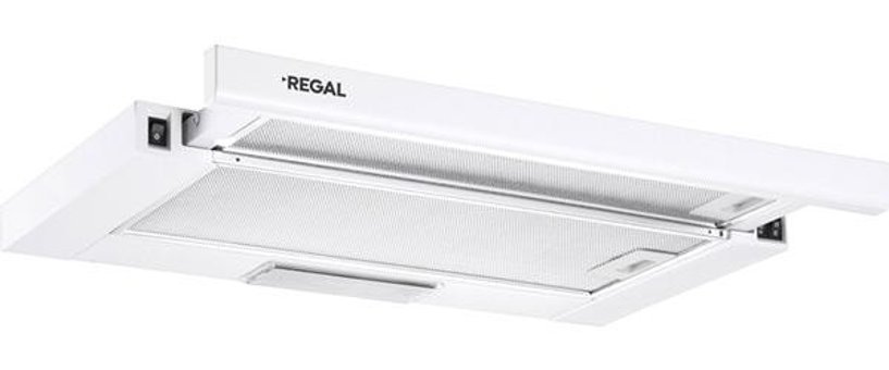 Regal AS 60100 B Bacalı Sürgülü Karbon Filtreli Tek Motorlu Beyaz 60 cm Aspiratör