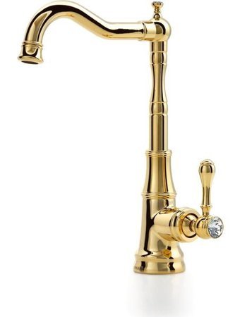 Orka TP1458G Kuğu Çift Girişli Aç Kapa Eviye Bataryası Altın