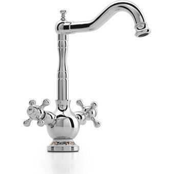 Orka TR3505C Kuğu Çift Girişli Çevirmeli Eviye Bataryası Gri