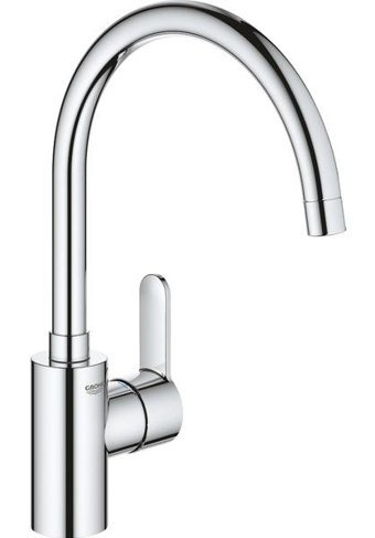 Grohe Eurostyle Cosmopolitan Spiralli Kuğu Çift Girişli Çevirmeli Eviye Bataryası Krom