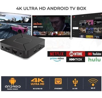 FS1Pro Q1 2 GB Ram Wifi 4K Android TV Box - TV Stick
