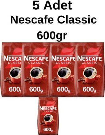 Nescafe Classic Paket Granül Kahve 5x600 gr