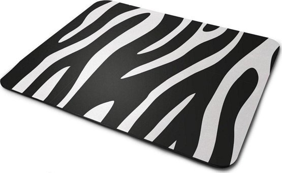 WuW Zebra Tasarım 22x18 cm S Mousepad Beyaz-Siyah