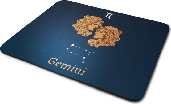 WuW İkizler Burcu Yıldız Haritası 22x18 cm S Mousepad Çok Renkli