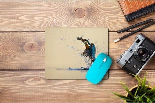 WuW Yalıçapkını Kuş 22x18 cm S Mousepad Çok Renkli