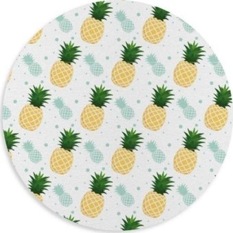 WuW Ananas Yuvarlak 20 cm S Mousepad Çok Renkli