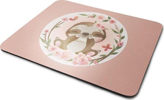 WuW Tembel Hayvan Desen 22x18 cm S Mousepad Çok Renkli