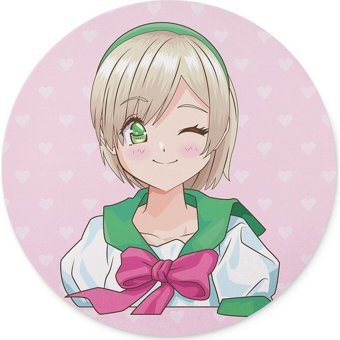 WuW Anime Kız 20 cm S Mousepad Çok Renkli