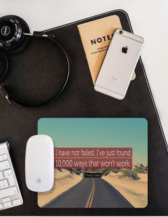 WuW Thomas Edison 22x18 cm S Mousepad Çok Renkli