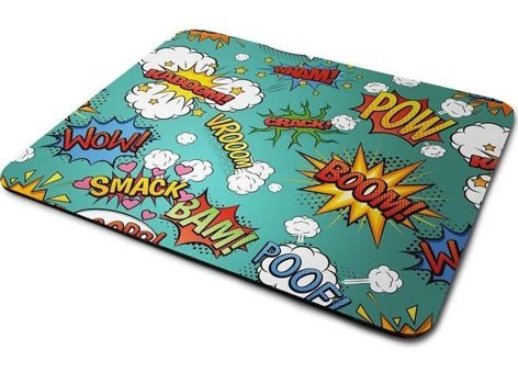 WuW Pop Art desen 22x18 cm S Mousepad Çok Renkli