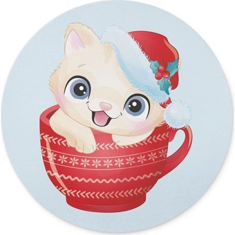 WuW Yavru Kedi 20 cm S Mousepad Çok Renkli