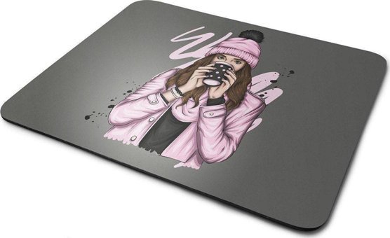 WuW Coffe Lover Kadın 22x18 cm S Mousepad Çok Renkli