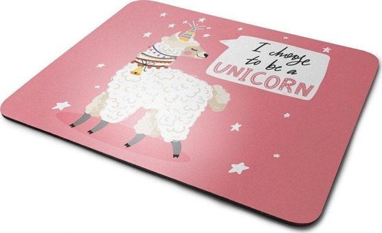 WuW Lama Desen 22x18 cm S Mousepad Çok Renkli